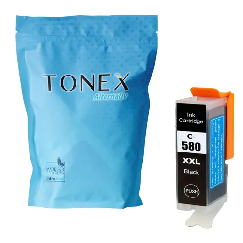 TONEX alternativ für Canon PGI-580XXL / 2024C001 Tinte Schwarz bis zu 600 Seiten 25ml