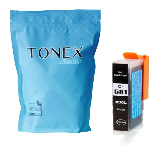 TONEX alternativ für Canon CLI-581BKXXL / 1998C001 Tinte Schwarz bis zu 6360 Seiten 12ml