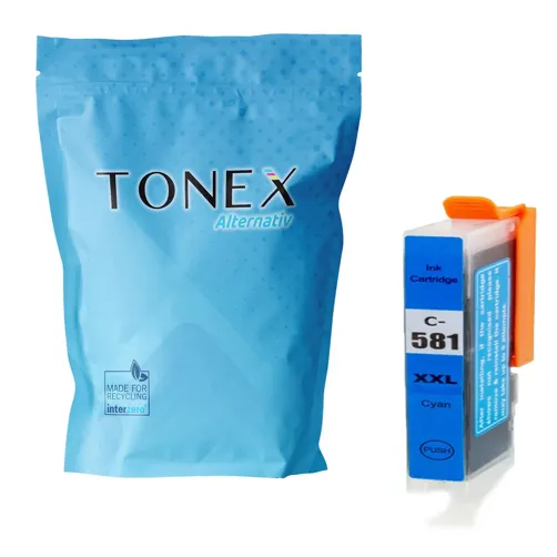 TONEX alternativ für Canon CLI-581XXLC / 1995C001 Tinte Cyan bis zu 820 Seiten 12ml