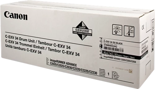 Original Canon C-EXV34 / 3786B003 Bildtrommel (Drum-Unit) Schwarz bis zu 43000 Seiten
