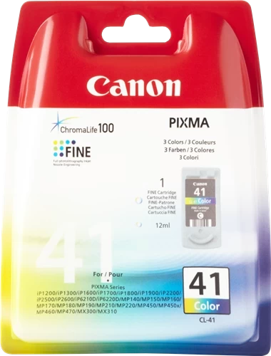 Canon Original CL-41 / 0617B001 Tintenpatrone Cyan Magenta Gelb Color bis zu 308 Seiten