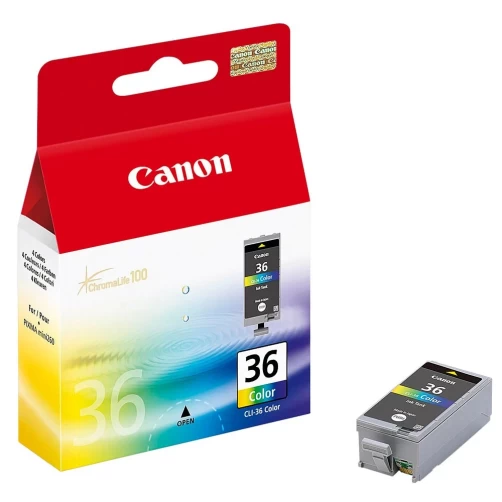 Canon Original CLI-36 / 1511B001 Tintenpatrone Cyan Magenta Gelb Color bis zu 249 Seiten 12ml Tri-Color