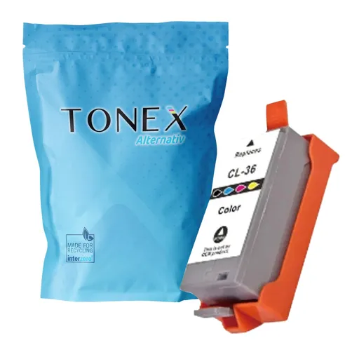 TONEX alternativ für Canon CLI-36CL / 1511B001 Tinte Color bis zu 249 Seiten 12ml Tri-Color
