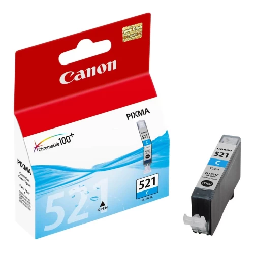 Canon Original CLI-521C / 2934B001 Tintenpatrone Cyan bis zu 448 Seiten 9ml