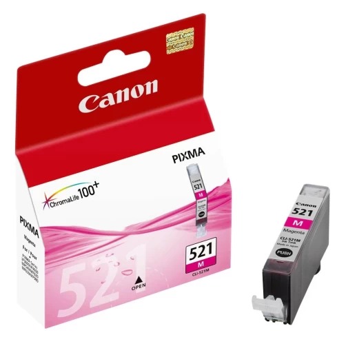 Canon Original CLI-521M / 2935B001 Tintenpatrone Magenta bis zu 445 Seiten 9ml