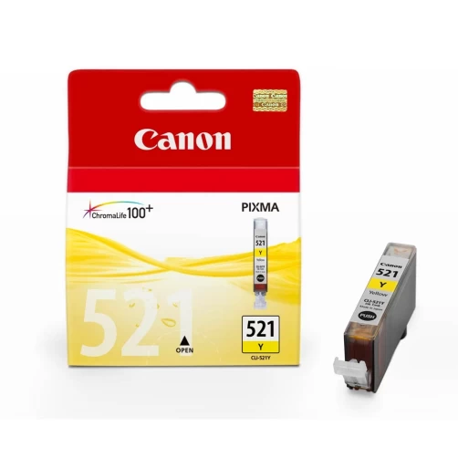 Canon Original CLI-521Y / 2936B001 Tintenpatrone Gelb bis zu 477 Seiten