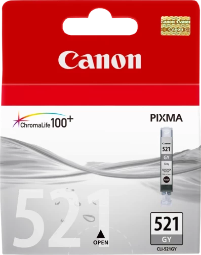 Original Canon 2937B001 / CLI-521gy Tinte Grau bis zu 500 Seiten