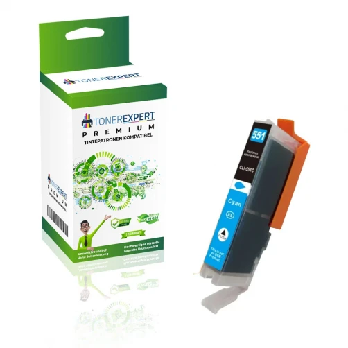 TONEX alternativ für Canon CLI-551XLC / 6444B001 Tinte Cyan bis zu 695 Seiten