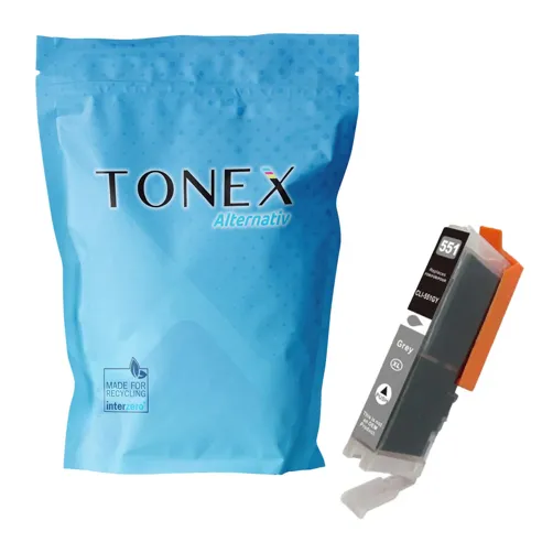 TONEX alternativ für Canon CLI-551XLGY / 6447B001 Tinte Grau bis zu 695 Seiten