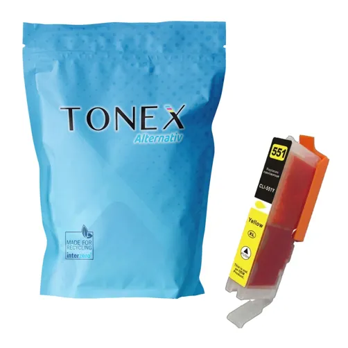 TONEX alternativ für Canon CLI-551XLY / 6446B001 Tinte Gelb bis zu 695 Seiten