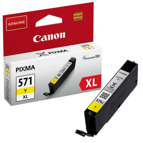 Canon Original CLI-571YXL / 0334C001 Tintenpatrone Gelb bis zu 680 Seiten 11ml