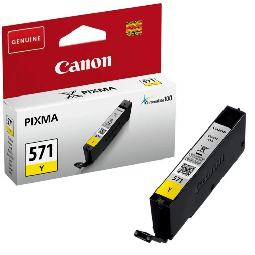 Canon Original CLI-571Y / 0388C001 Tintenpatrone Gelb bis zu 323 Seiten