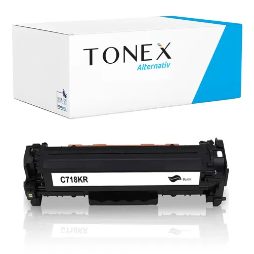 TONEX alternativ für Canon CRG-718BK / 2662B002 Toner Schwarz bis zu 3500 Seiten
