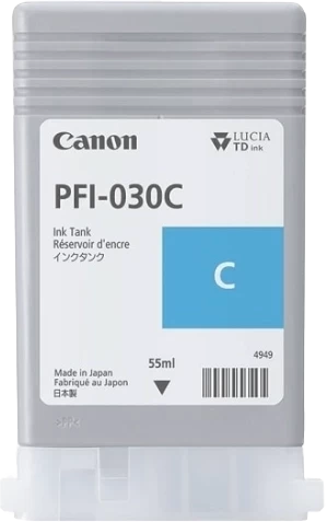 Canon Original PFI-030C / 3490C001 Tintenpatrone Cyan bis zu 3000 Seiten 55ml