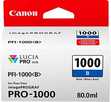 Canon Original PFI-1000B / 0555C001 Tintenpatrone Blau bis zu 4875 Seiten 80ml