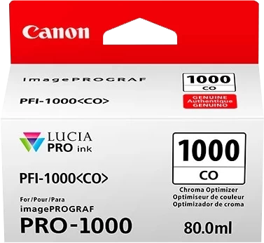 Original Canon PFI-1000CO / 0556C001 Tinte Transparent Chrom Optimierer bis zu 680 Seiten 80ml