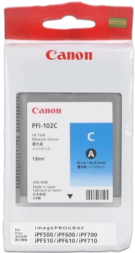 Canon Original PFI-102C / 0896B001 Tintenpatrone Cyan bis zu 3000 Seiten 130ml