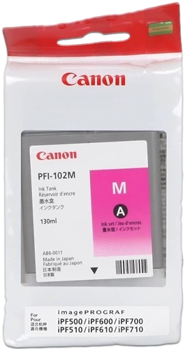 Canon Original PFI-102M / 0897B001 Tintenpatrone Magenta bis zu 3000 Seiten
