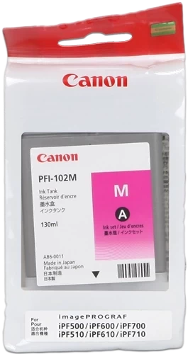 Canon Original PFI-102M / 0897B001 Tintenpatrone Magenta bis zu 3000 Seiten 130ml