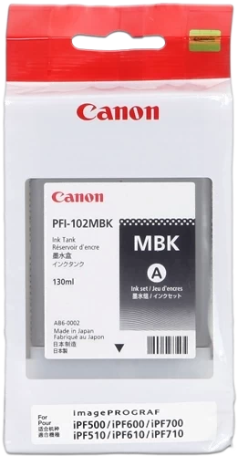 Canon Original PFI-102MBK / 0894B001 Tintenpatrone Matt Schwarz bis zu 16000 Seiten