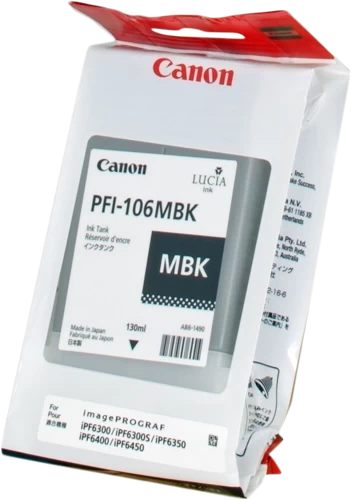 Canon Original PFI-106MBK / 6620B001 Tintenpatrone Matt Schwarz 130ml