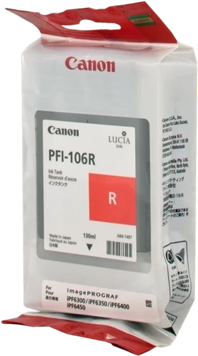 Original Canon PFI-106R / 6627B001 Tinte Rot 130ml