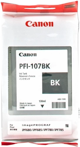 Canon Original PFI-107BK / 6705B001 Tintenpatrone Schwarz bis zu 300 Seiten 130ml