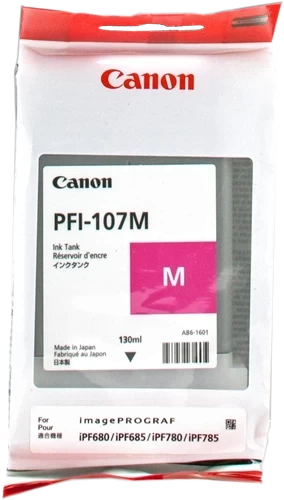 Canon Original PFI-107M / 6707B001 Tintenpatrone Magenta bis zu 3000 Seiten