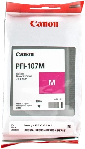 Original Canon PFI-107M / 6707B001 Tinte Magenta bis zu 3000 Seiten 130ml