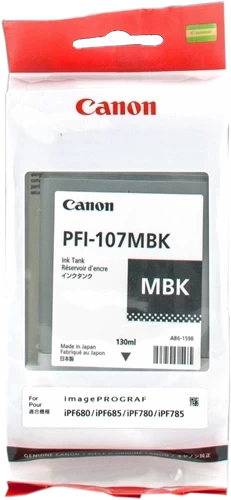 Canon Original PFI-107MBK / 6704B001 Tintenpatrone Schwarz Matt Schwarz