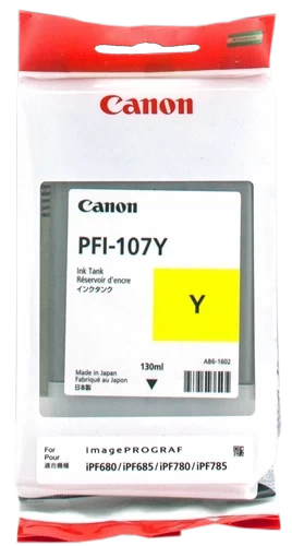 Original Canon PFI-107Y / 6708B001 Tinte Gelb bis zu 3000 Seiten 130ml