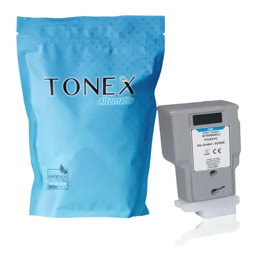 TONEREXPERT Premium Kompatibel für Canon PFI-207C / 8790B001 Tintenpatrone Cyan 300ml