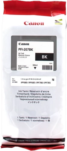 Canon Original PFI-207BK / 8789B001 Tintenpatrone Schwarz 300ml