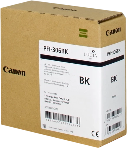 Original Canon PFI-306bk / 6657B001 Tinte 330ml