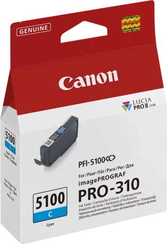 Original Canon 6953C001 / PFI-5100c Tinte Cyan 14ml