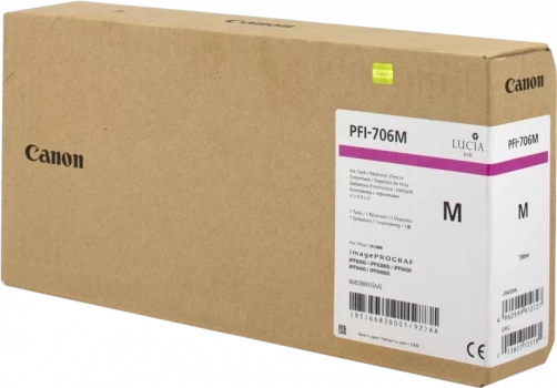 Original Canon PFI-706M / 6683B001 Tinte Magenta 700ml