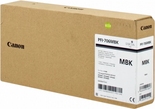 Original Canon PFI-706MBK / 6680B001 Tinte Schwarz 700ml