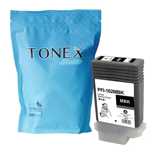 TONEX alternativ für Canon PFI-102MBK / 0894B001 Tinte Matt Schwarz 130ml