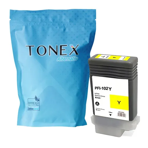 TONEREXPERT Premium Kompatibel für Canon PFI-102Y / 0898B001 Tintenpatrone Gelb 130ml