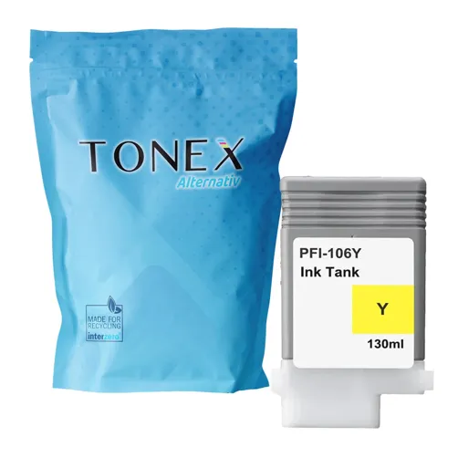 TONEX alternativ für Canon PFI-106Y / 6624B001 Tinte Gelb 130ml