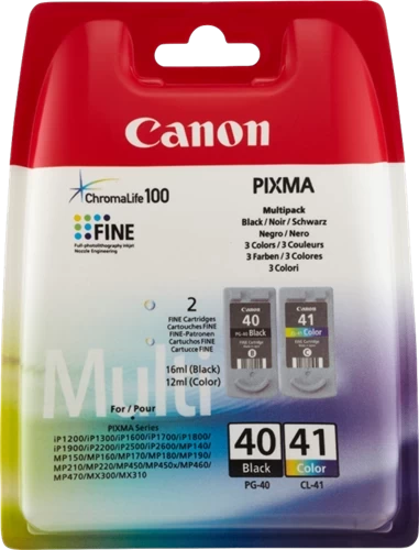 Canon Original PG-40-CL-41 / 0615B043 Tintenpatrone Schwarz Color 33ml Multipack