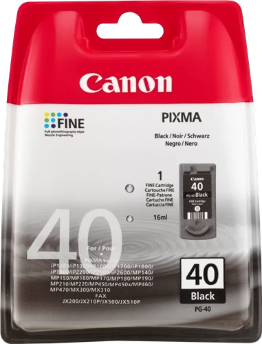 Canon Original PG-40 / 0615B001 Tintenpatrone Schwarz bis zu 329 Seiten