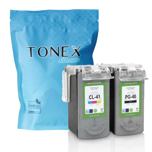 TONEREXPERT Premium Kompatibel für Canon PG-40-CL-41 / 0615B043 Tintenpatrone Schwarz Color 33ml Spar-Set