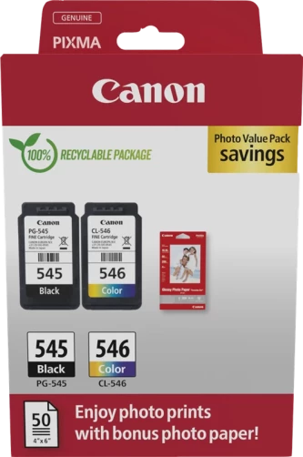 Original Canon PG-545 + CL-546 Tinte Schwarz bis zu 360 Seiten