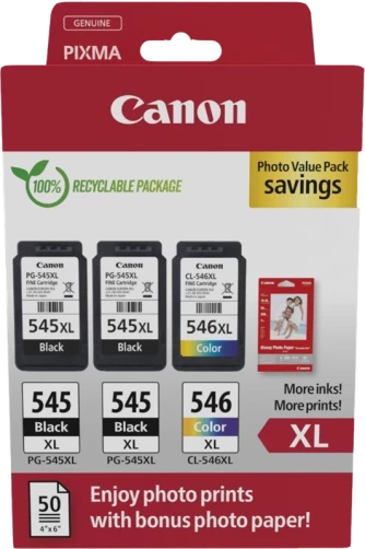 Original Canon PG-545XL+CL-546XL Tinte Schwarz bis zu 700 Seiten