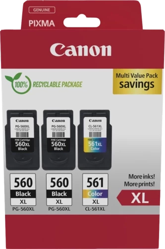 Canon Original PG-560XL+CL-561XL / 3712C009 Tintenpatrone Schwarz Multipack
