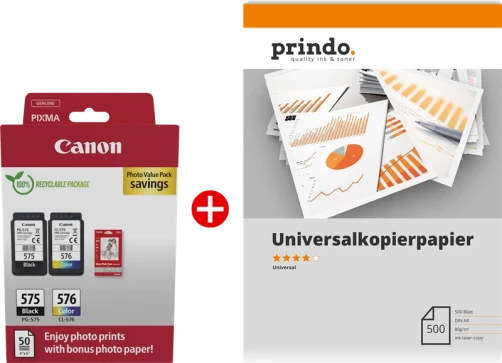 Original Canon PG-575+CL-576 MCVP Tinte Schwarz bis zu 200 Seiten