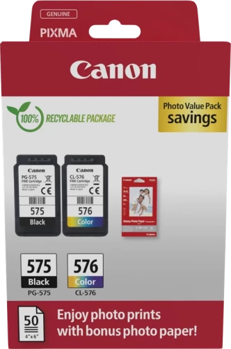 Original Canon PG-575+CL-576 Tinte Schwarz bis zu 200 Seiten