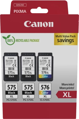 Original Canon 5437C004 / PG-575XL+CL-576XL Tinte Schwarz bis zu 1000 Seiten