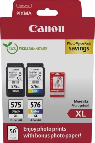 Original Canon PG-575XL+CL-576XL Tinte Schwarz bis zu 700 Seiten